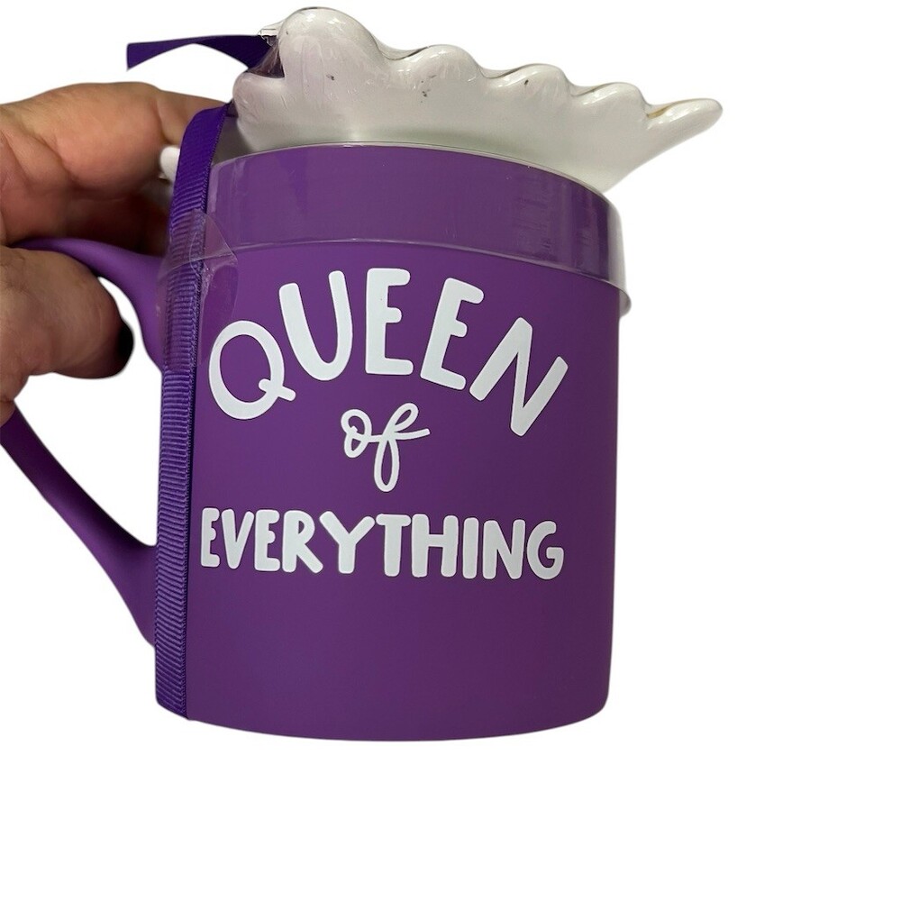 Delilah Jane  Mug & Trinket Tray Set Purple Queen of Everything Mom's Gift Set